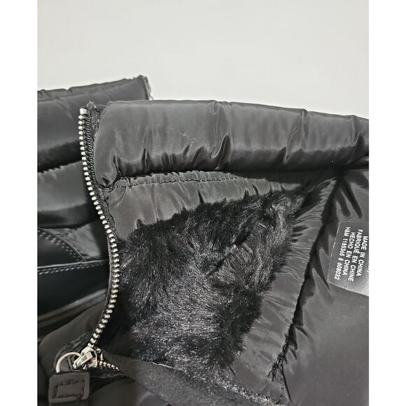 NEW H&M Warm Lined Padded Boots Womens 9.5 Chunky Platform Black - Picture 11 of 16